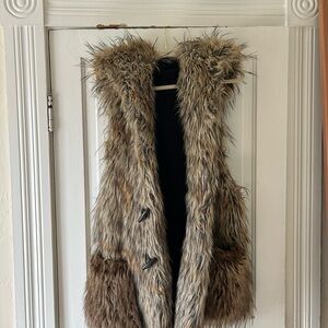 SpiritHoods Jackal Faux Fur Vest Hooded